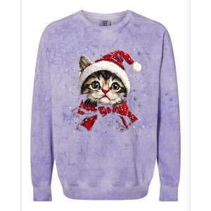 Christmas Meowy Christmas Meaningful Gift Colorblast Crewneck Sweatshirt