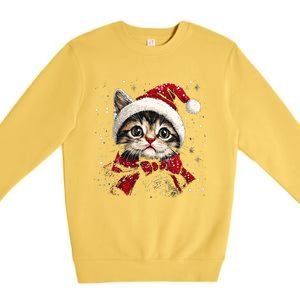 Christmas Meowy Christmas Meaningful Gift Premium Crewneck Sweatshirt