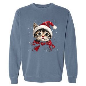 Christmas Meowy Christmas Meaningful Gift Garment-Dyed Sweatshirt