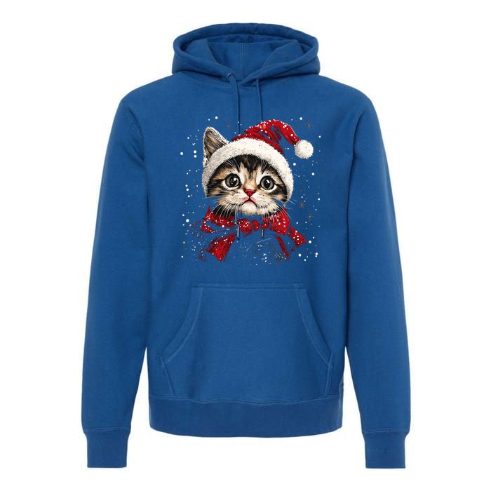 Christmas Meowy Christmas Meaningful Gift Premium Hoodie