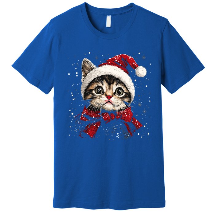 Christmas Meowy Christmas Meaningful Gift Premium T-Shirt