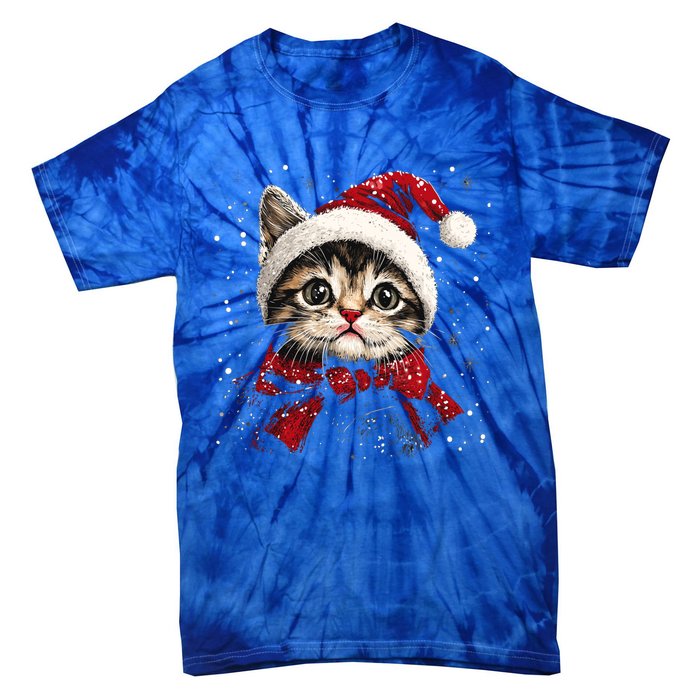 Christmas Meowy Christmas Meaningful Gift Tie-Dye T-Shirt