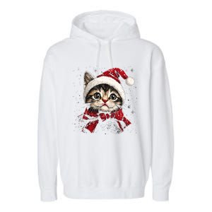 Christmas Meowy Christmas Meaningful Gift Garment-Dyed Fleece Hoodie