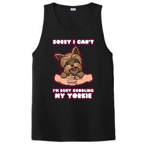 Cuddling My Cute Yorkie Funny Yorkshire Terrier Great Gift PosiCharge Competitor Tank