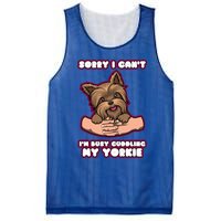 Cuddling My Cute Yorkie Funny Yorkshire Terrier Great Gift Mesh Reversible Basketball Jersey Tank