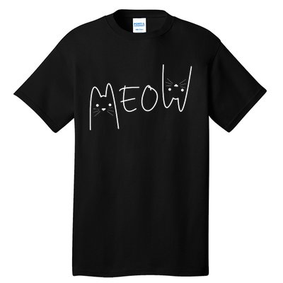 Cute Meow Cats Funny Feline Kitten Cat Tall T-Shirt