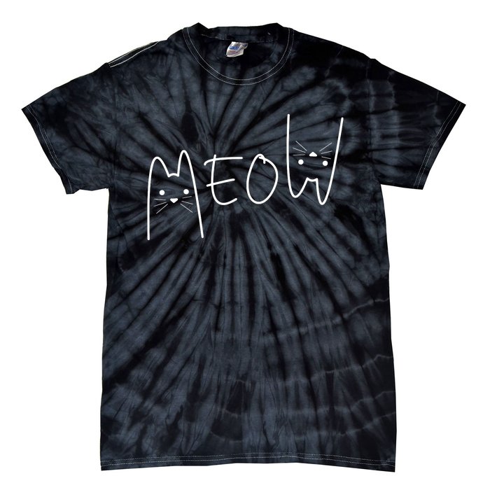 Cute Meow Cats Funny Feline Kitten Cat Tie-Dye T-Shirt