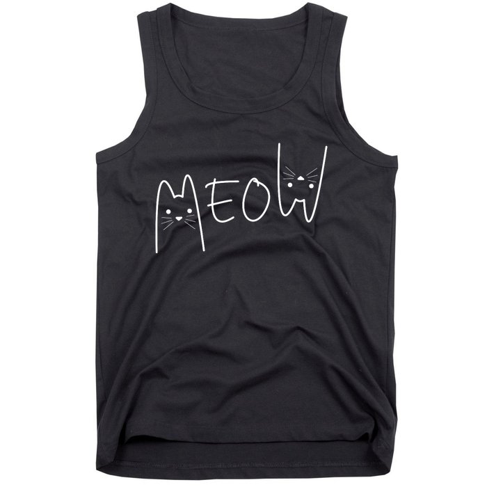 Cute Meow Cats Funny Feline Kitten Cat Tank Top