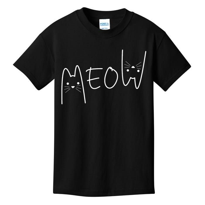 Cute Meow Cats Funny Feline Kitten Cat Kids T-Shirt