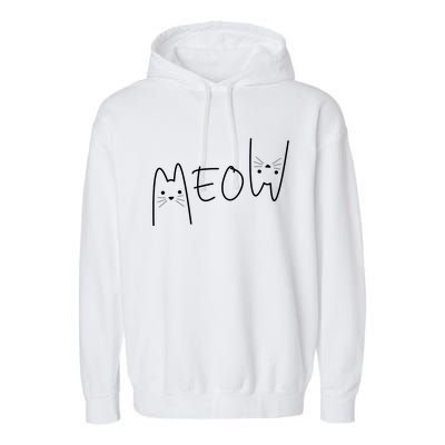 Cute Meow Cats Funny Feline Kitten Cat Garment-Dyed Fleece Hoodie