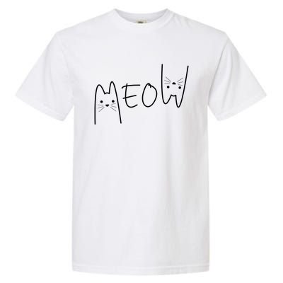 Cute Meow Cats Funny Feline Kitten Cat Garment-Dyed Heavyweight T-Shirt