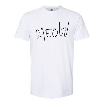 Cute Meow Cats Funny Feline Kitten Cat Softstyle CVC T-Shirt