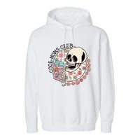 Cool Moms Club Funny Coffee Skeleton Mama Mom Mothers Day Garment-Dyed Fleece Hoodie