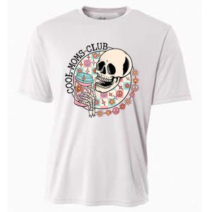 Cool Moms Club Funny Coffee Skeleton Mama Mom Mothers Day Cooling Performance Crew T-Shirt