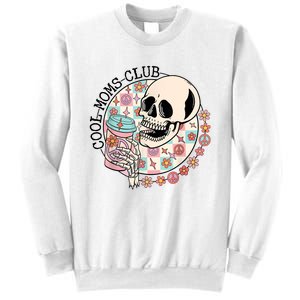 Cool Moms Club Funny Coffee Skeleton Mama Mom Mothers Day Sweatshirt