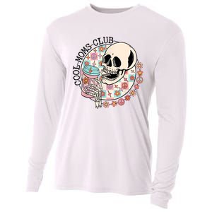 Cool Moms Club Funny Coffee Skeleton Mama Mom Mothers Day Cooling Performance Long Sleeve Crew