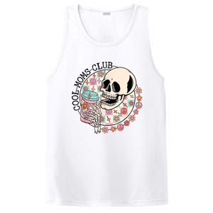 Cool Moms Club Funny Coffee Skeleton Mama Mom Mothers Day PosiCharge Competitor Tank