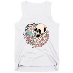 Cool Moms Club Funny Coffee Skeleton Mama Mom Mothers Day Tank Top