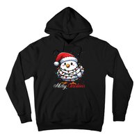 Chicken Merry Christmas Lights Santa Hat Xmas Snow Long Sleeve Hoodie