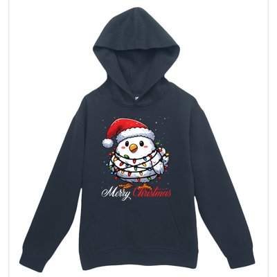 Chicken Merry Christmas Lights Santa Hat Xmas Snow Long Sleeve Urban Pullover Hoodie