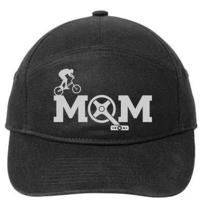 Cyclist Mom Cycling Gift 7-Panel Snapback Hat