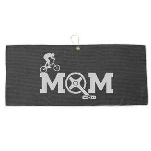 Cyclist Mom Cycling Gift Large Microfiber Waffle Golf Towel