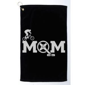 Cyclist Mom Cycling Gift Platinum Collection Golf Towel