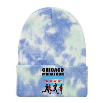 Chicago Marathon Tie Dye 12in Knit Beanie