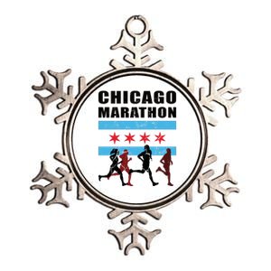 Chicago Marathon Metallic Star Ornament