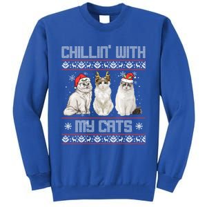 Christmas Meowy Cute Meaningful Gift For Cat Lovers Christmas Cat Gift Tall Sweatshirt