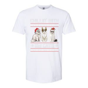 Christmas Meowy Cute Meaningful Gift For Cat Lovers Christmas Cat Gift Softstyle CVC T-Shirt