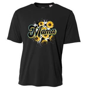 Cute Mama Cow Print Sunflower MotherS Day Cooling Performance Crew T-Shirt