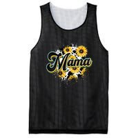 Cute Mama Cow Print Sunflower MotherS Day Mesh Reversible Basketball Jersey Tank