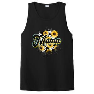 Cute Mama Cow Print Sunflower MotherS Day PosiCharge Competitor Tank