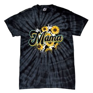 Cute Mama Cow Print Sunflower MotherS Day Tie-Dye T-Shirt