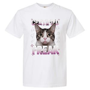 Cat Meme Certified Freak Eat Cement Cursed Cat Funny Garment-Dyed Heavyweight T-Shirt