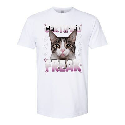 Cat Meme Certified Freak Eat Cement Cursed Cat Funny Softstyle CVC T-Shirt