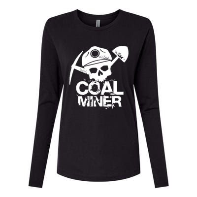 Coal Miner Womens Cotton Relaxed Long Sleeve T-Shirt