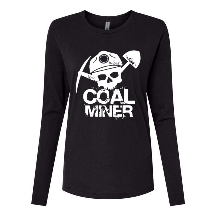 Coal Miner Womens Cotton Relaxed Long Sleeve T-Shirt