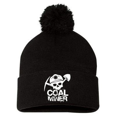 Coal Miner Pom Pom 12in Knit Beanie