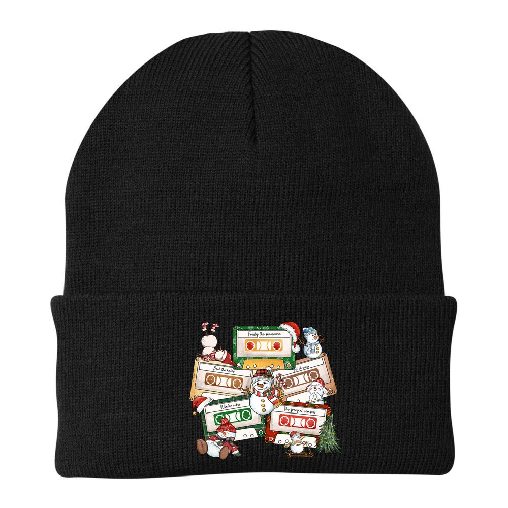 Christmas Music Cassette Tapes Christmas Tree Funny Xmas Gift Beanie