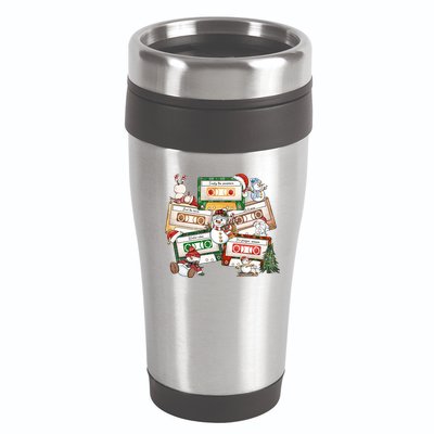 Christmas Music Cassette Tapes Christmas Tree Funny Xmas Gift 16oz Travel Tumbler