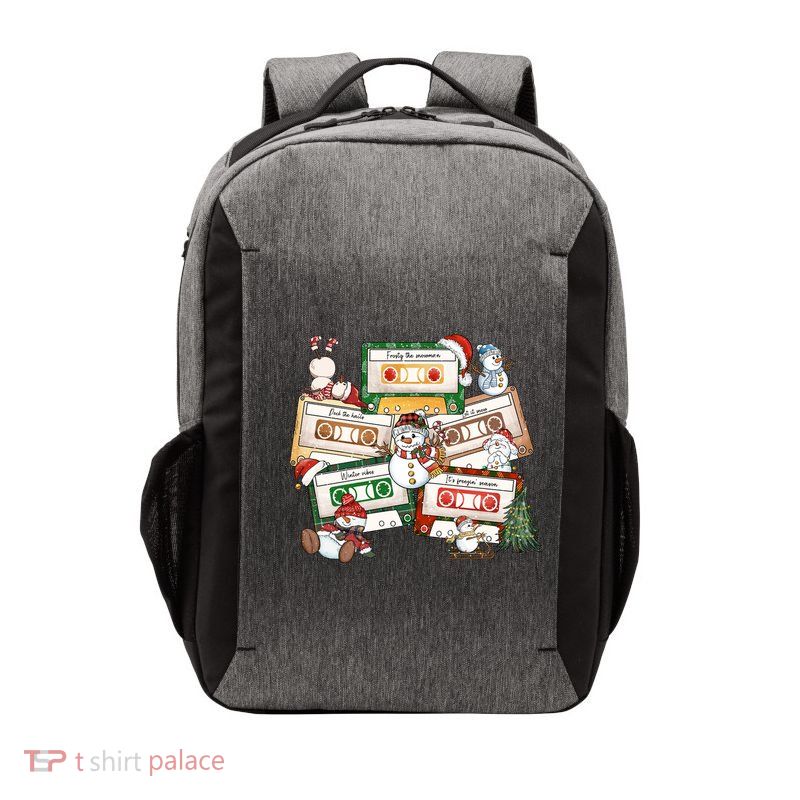 Christmas Music Cassette Tapes Christmas Tree Funny Xmas Gift Vector Backpack
