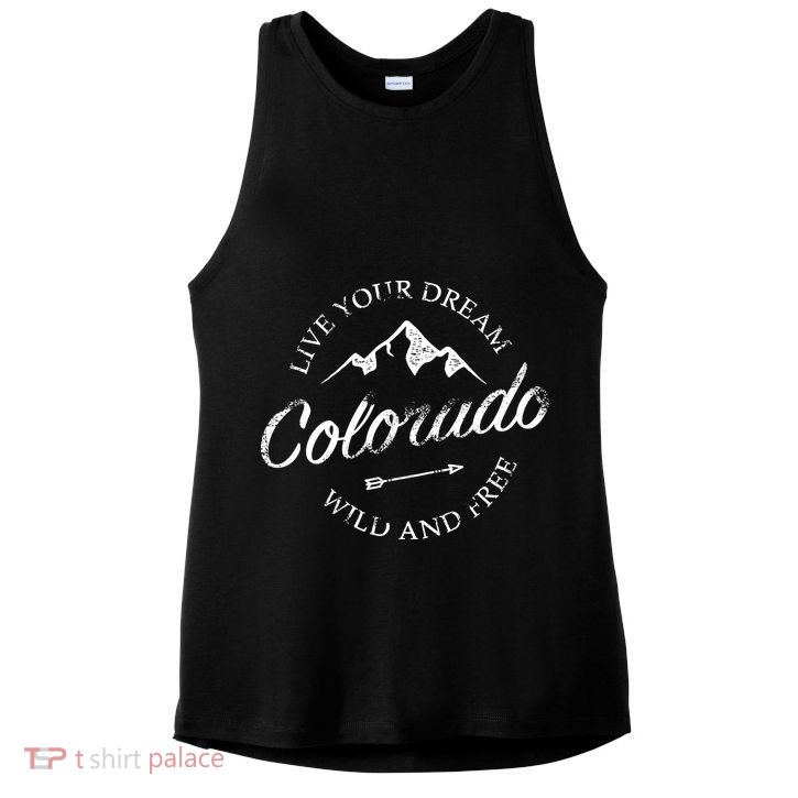 Colorado Mountains Ladies PosiCharge Tri-Blend Wicking Tank