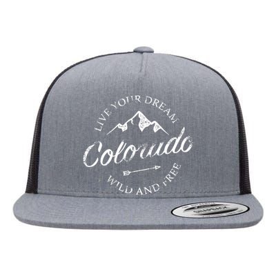 Colorado Mountains Flat Bill Trucker Hat