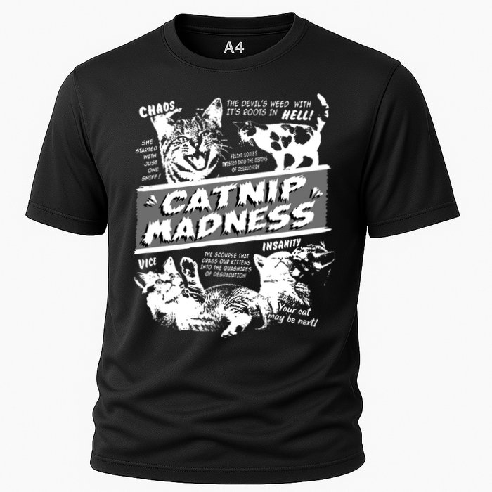 Catnip Madness Cute Kitten Funny Cat Pet Humor Performance Shirt
