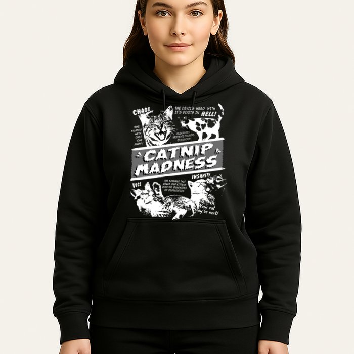 Catnip Madness Cute Kitten Funny Cat Pet Humor Hoodie