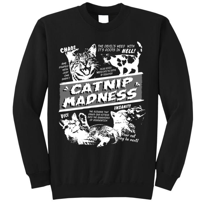 Catnip Madness Cute Kitten Funny Cat Pet Humor Sweatshirt