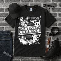 Catnip Madness Cute Kitten Funny Cat Pet Humor Tall T-Shirt