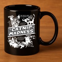 Catnip Madness Cute Kitten Funny Cat Pet Humor 11oz C Handle Ceramic Mug